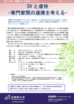 DV と虐待 -専門家間の連携を考える-