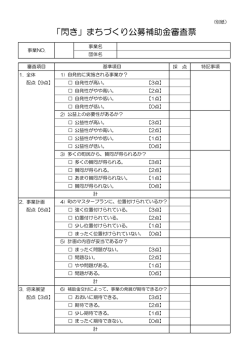 補助事業審査票（PDF形式：14KB）