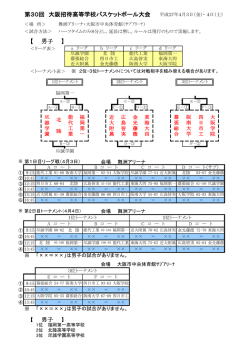 第30回 大阪招待 - 大阪高等学校体育連盟バスケットボール部