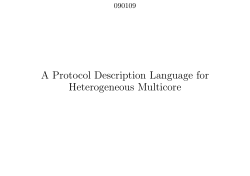A Protocol Description Language for Heterogeneous Multicore