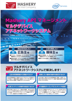 Mashery API マネージメントマルチデバイスアドネットワークシステム