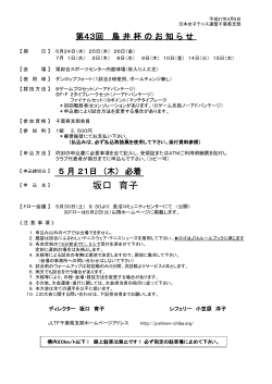 坂口 育子 - 日本女子テニス連盟千葉県支部