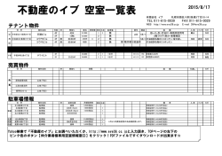 不動産のイブ 空室一覧表