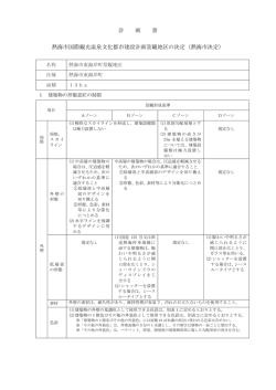 東海岸町景観地区の決定計画書