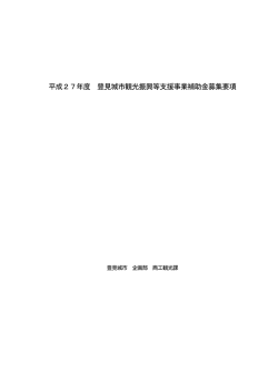 豊見城市観光振興等支援事業補助金交付要項