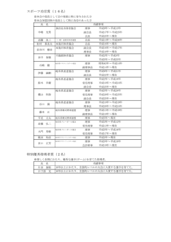 被表彰者一覧 - 岐阜県体育協会