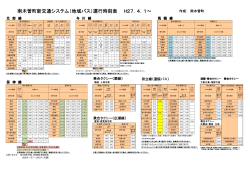 南木曽町新交通システム（地域バス）運行時刻表 H27．4．1～