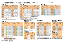 南木曽町新交通システム（地域バス）運行時刻表 H27．4．1～