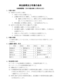 03.単位修得及び卒業の条件 【PDF：68KB 】