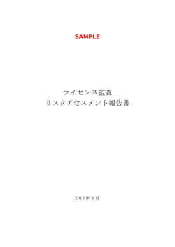 リスク診断結果報告書