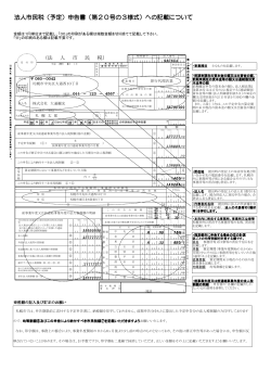 法人市民税（予定）申告書（第20号の3様式）への記載について