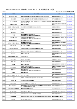 選挙割り参加店舗一覧 - WordPress.com