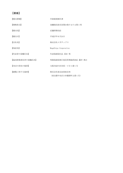 内部統制報告書 - メガチップス