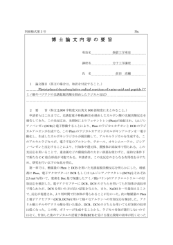 博 士 論 文 内 容 の 要 旨