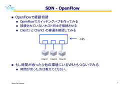 OpenFlowを用いたネットワーク構築