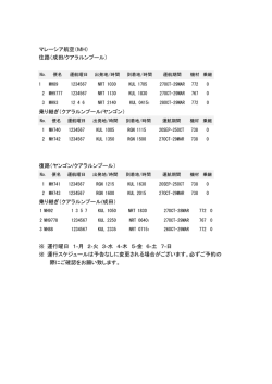 マレーシア航空（MH） 往路（成田/クアラルンプール） 乗り継ぎ（クアラ