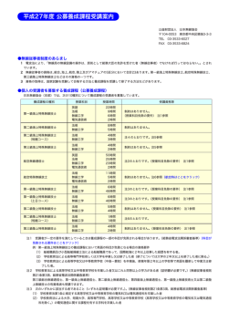 平成27年度本部主催養成課程案内（PDF