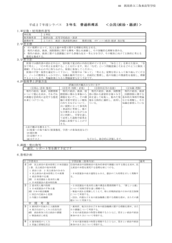 ＜公民(政治・経済)＞ - 新潟県立三条東高等学校