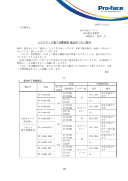 シグナリング電子音警報器 販売終了のご案内