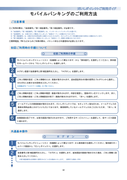 モバイルバンキングのご利用方法［268KB］