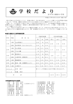 学校だより（第1号）