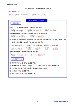 動詞の三単現形