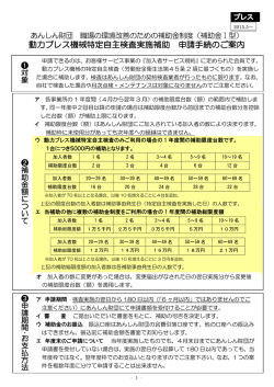 動力プレス機械特定自主検査実施補助 申請手続のご案内