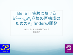 Belle II実験におけるB->K S π 0 γ崩壊の再構成のためのK S Finder の