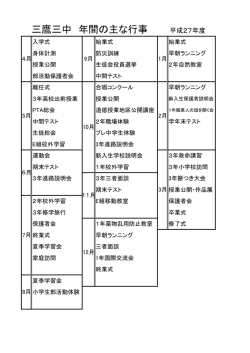 三鷹三中 年間の主な行事