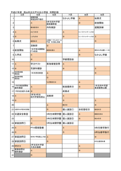 平成27年度 流山市立江戸川台小学校 年間計画 4月 5月 6月 7月 8月