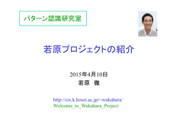 若原プロジェクトの紹介