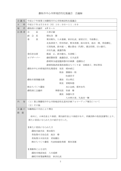 藤枝市中心市街地活性化協議会 会議録