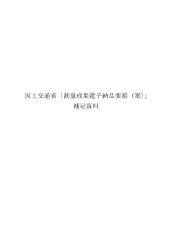 国土交通省「測量成果電子納品要領（案）」 補足資料