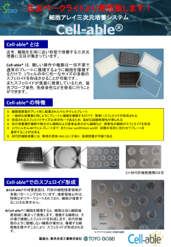 細胞アレイ三次元培養システム「Cell-able