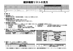 健診機関リストの見方