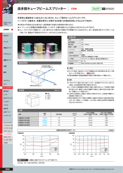 誘多膜キューブビームスプリッター - OptoSigma Global Top