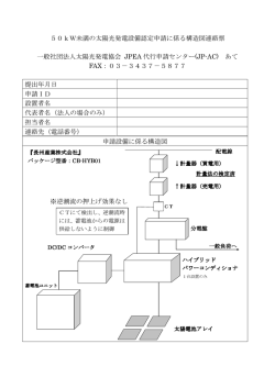 50kW未満の太陽光発電設備認定申請に係る構造図連絡票