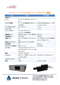 ファーバーベース・シングルポイント・レーザドップラー振動計