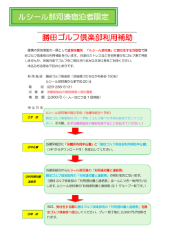 勝田ゴルフ倶楽部利用補助 ルシール那河湊宿泊者限定