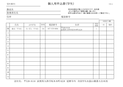第四十三回全国学生比叡山競書大会 個人用申込書