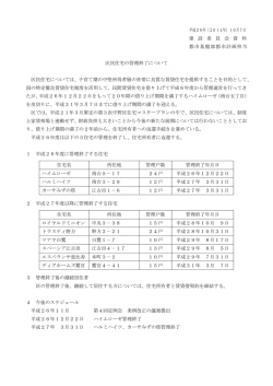 区民住宅の管理終了について