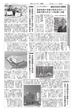 新エネルギー新聞に当社代表大場龍夫が掲載されました。