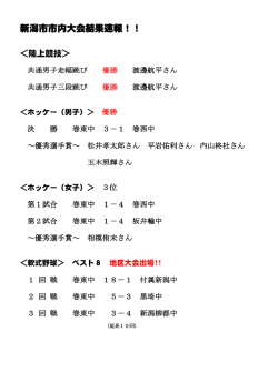 部活動 - 巻東中学校