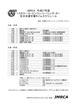 JMRCA 平成27年度 1/8スケール・エンジン・レーシング・カー 全日本