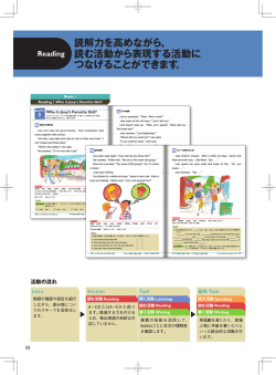 読解力を高めながら， 読む活動から表現する活動に つなげることができ