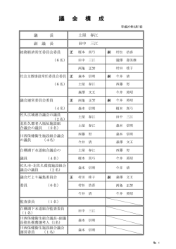 議 会 構 成