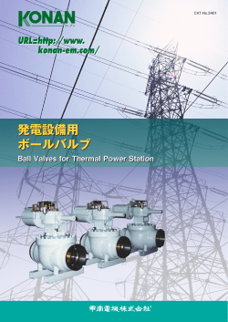 発電設備用 ボールバルブ 発電設備用 ボールバルブ