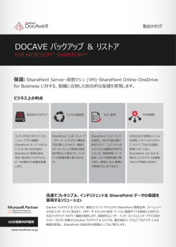DocAve バックアップ＆リカバリー