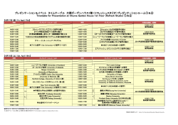 プレゼンテーションスケジュール