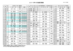 2015年4月法話日程表
